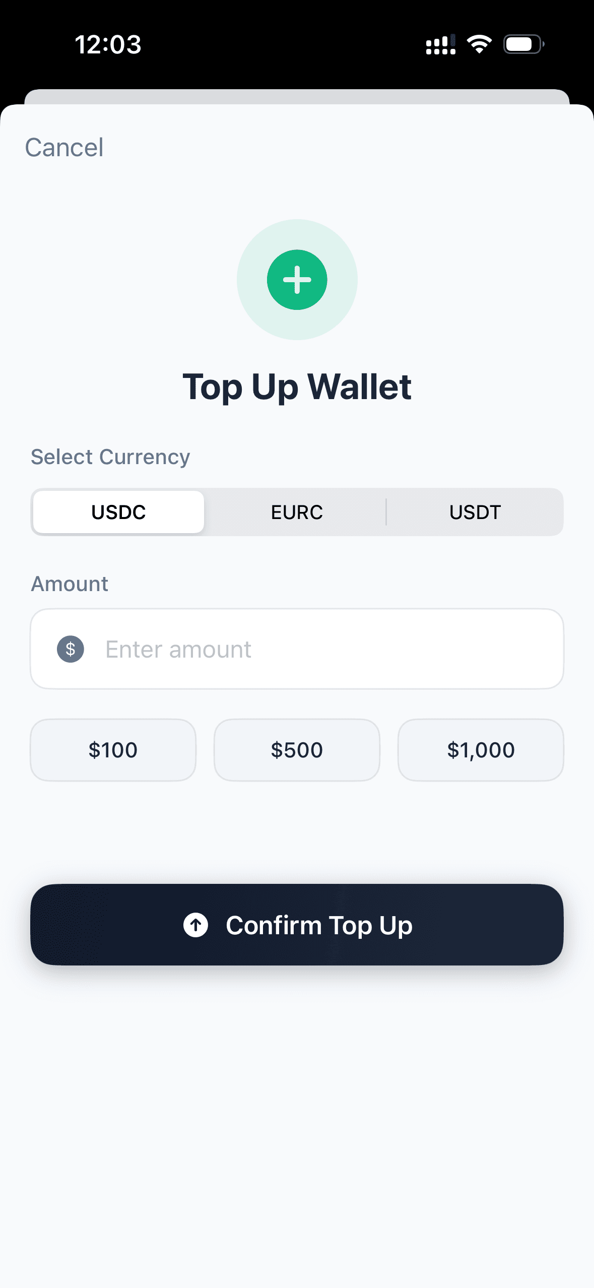 Top Up Wallet